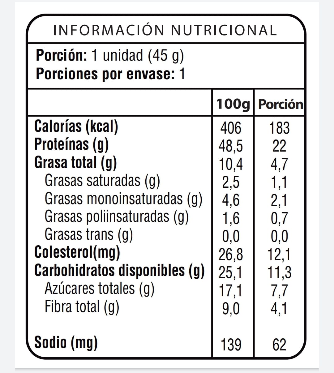BARRA DE PROTEÍNA 22g 15 UNIDADES