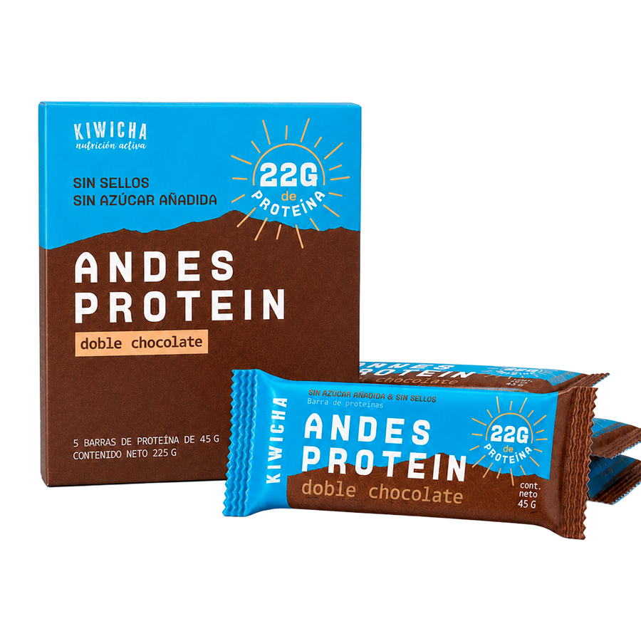 Barra de Proteina Whey 22g (Doble chocolate) Sin azúcar añadida