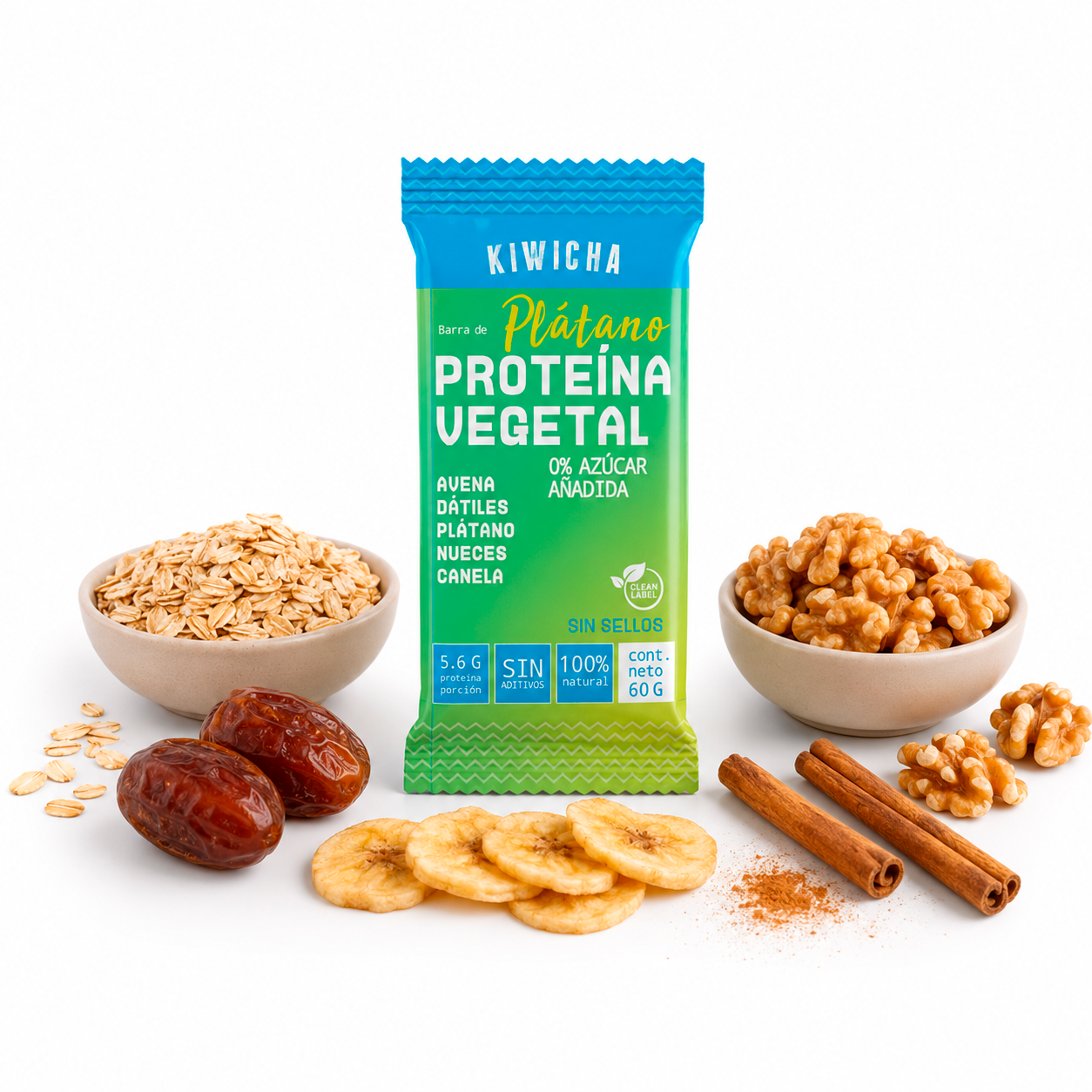 Barritas Energéticas de Plátano y Avena - Caja 12 Unidades