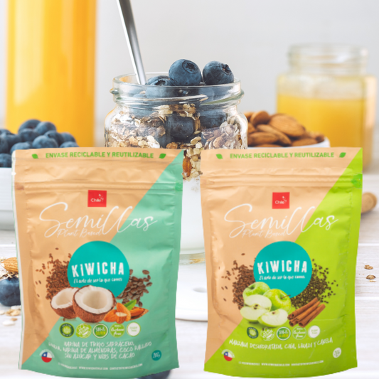 SIN GLUTEN 4 Doypack de semillas sabor  Manzana