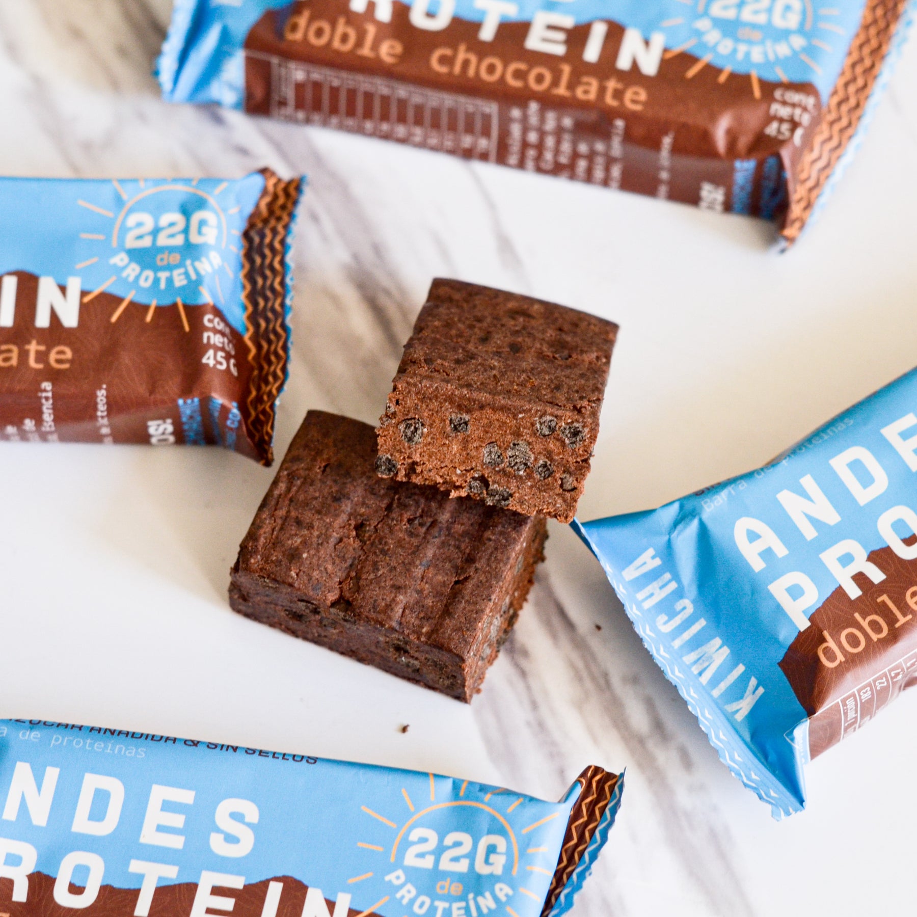 Barra de Proteina Whey 22g -15 Unidades(Doble chocolate) Sin azúcar añadida