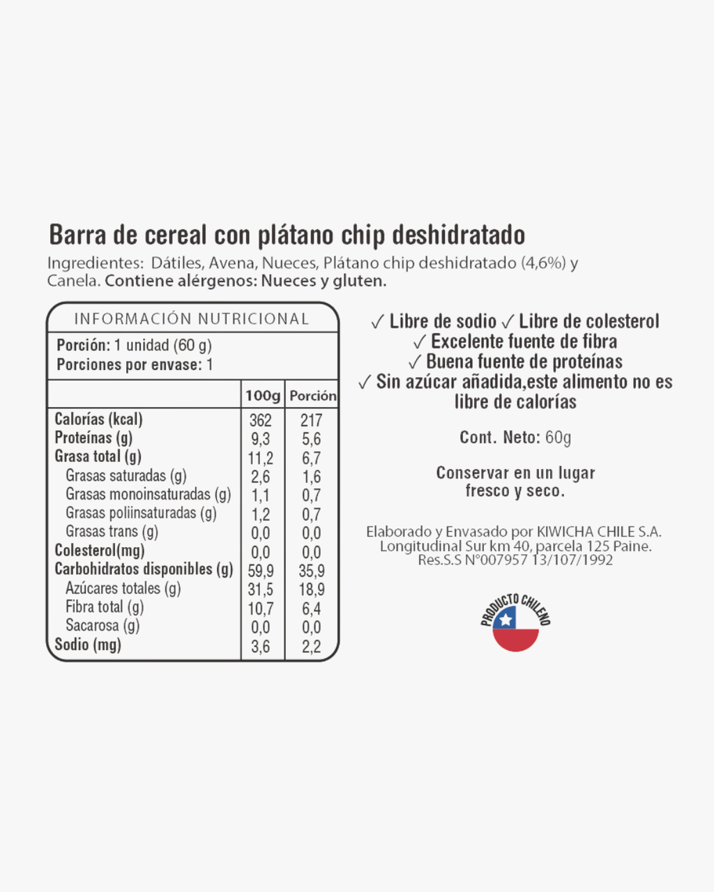 Pack 12 Barras Energéticas Plátano