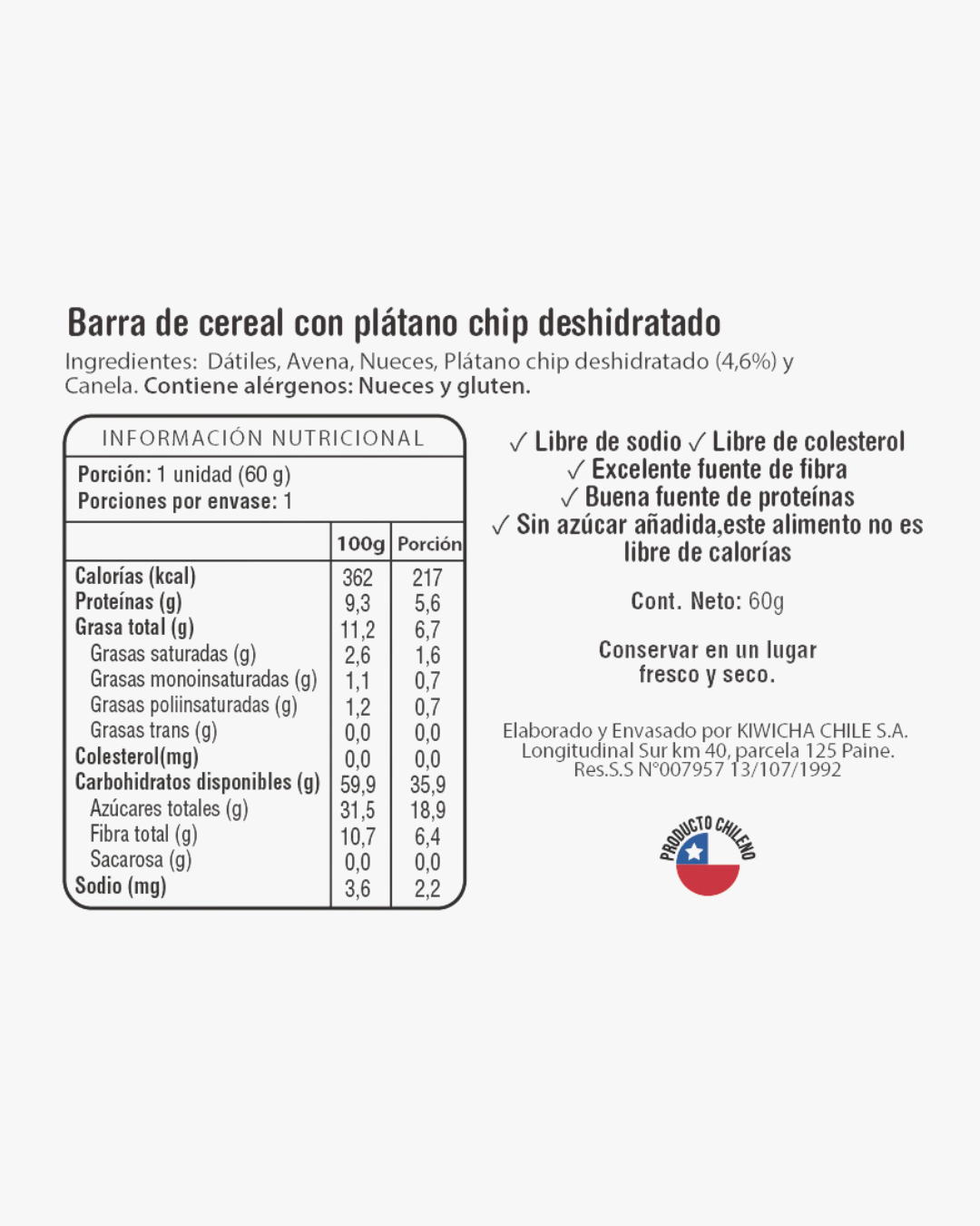 Pack 12 Barras Energéticas Plátano