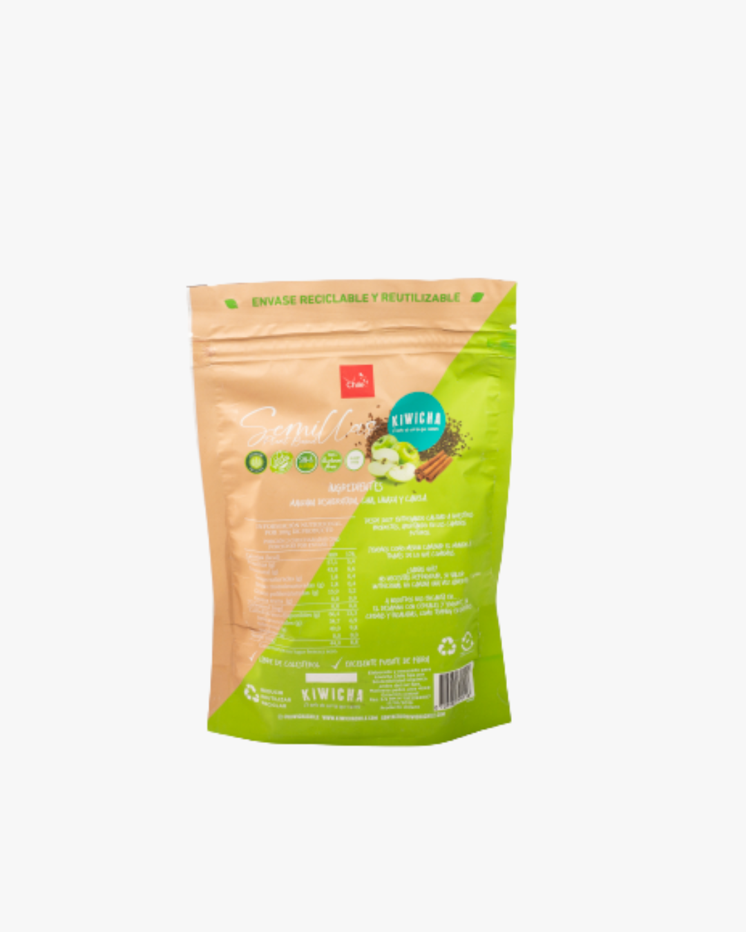 SIN GLUTEN 4 Doypack de semillas sabor  Manzana